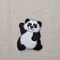 Panda Bear Waving, Animals, Embroidered, Iron on Patch